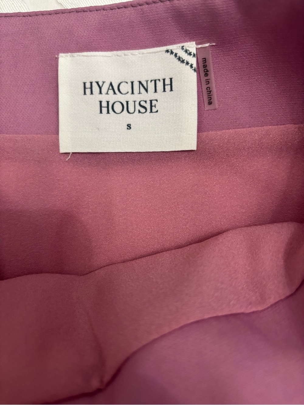 NWOT Tuckernuck Hyacinth House Pink Metallic Plisse Brenna Bow Mini Skirt Size S - Picture 9 of 10